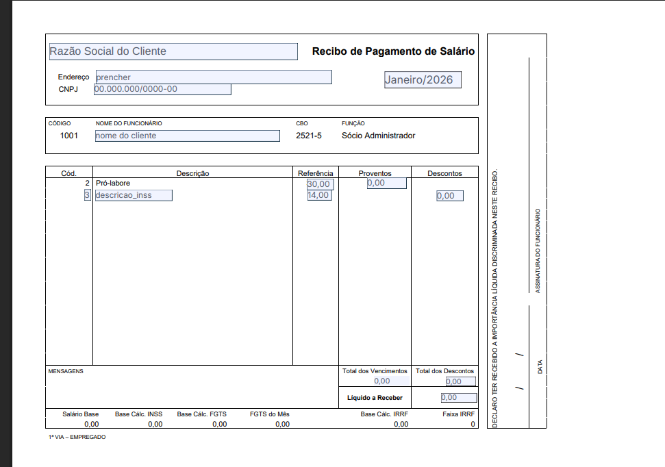 Modelo de Holerite VoxCount